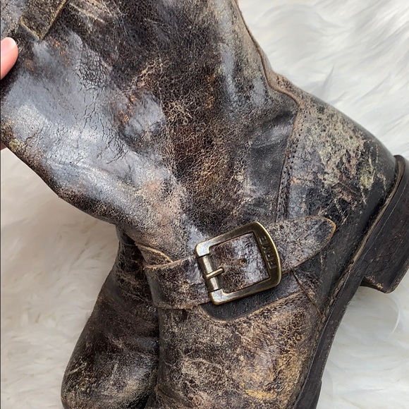 Frye Veronica distressed slouchy short boots - Picture 6 of 8
